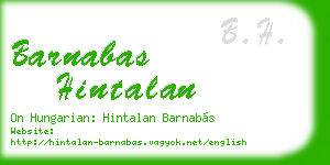 barnabas hintalan business card