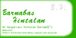 barnabas hintalan business card